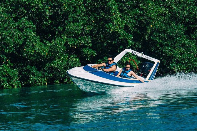 Jungle Tour In Cancun, drive a speedboat through the lagoon with your companion - What the $55 price really covers