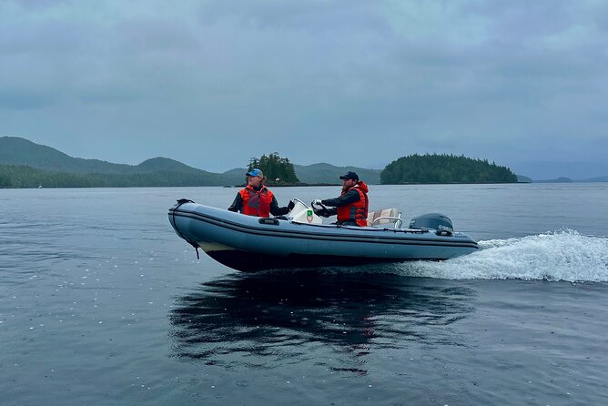 Ketchikan Zodiac Adventure - Getting outfitted at the Ketchikan cruise docks