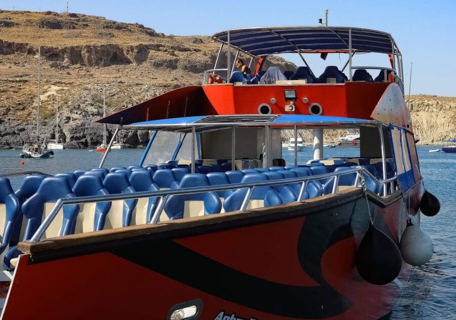 Kiotari, Lardos, Lindos: High Speed Boat Trip to Rhodes Town - The return crossing to Kiotari or Lardos