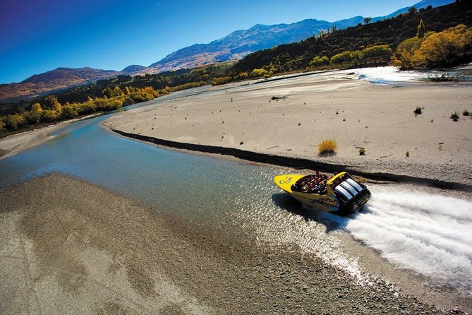 KJet Queenstown Jet Boat Ride on the Kawarau and Shotover Rivers - The Kawarau River and the dam