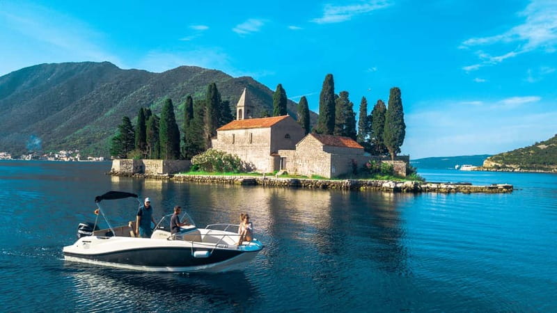 Kotor: Private Speed Boat Tour to Blue Cave with Swim Time - A quick look at Mamula Island