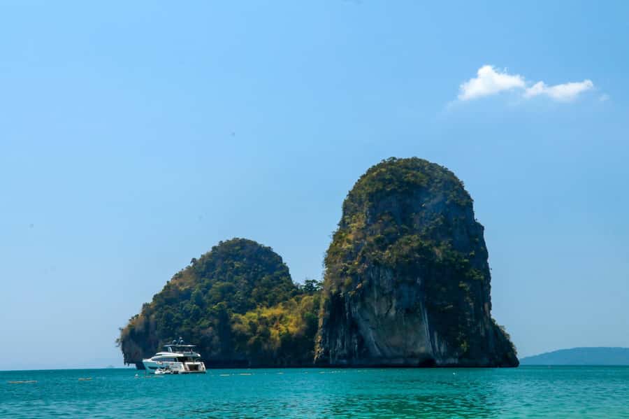 Krabi: 4 Islands Day Tour by Speedboat or Longtail Boat - Railay Beach and the limestone cliffs