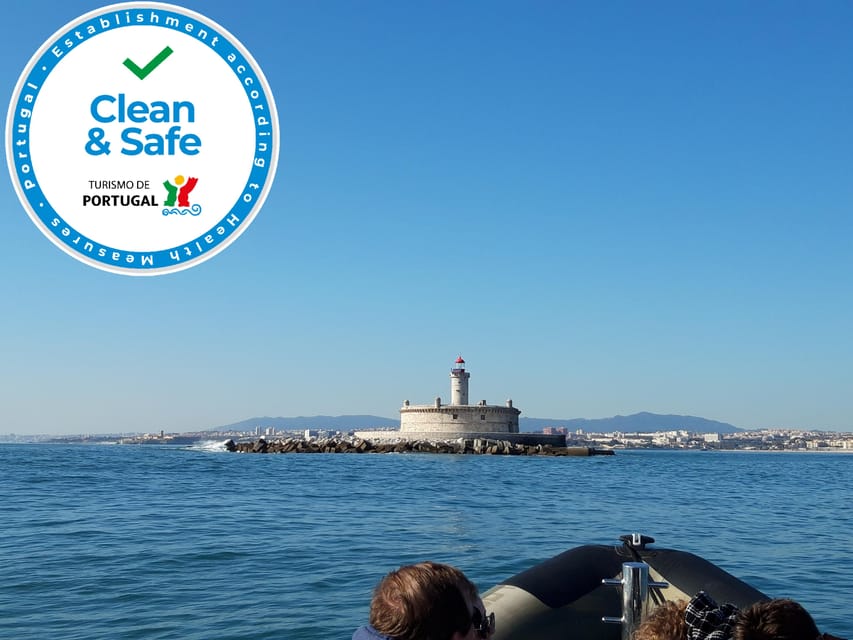 Lisbon: Speedboat Trip to Bugio Lighthouse - Crossing the Tagus beside the 25 de Abril Bridge
