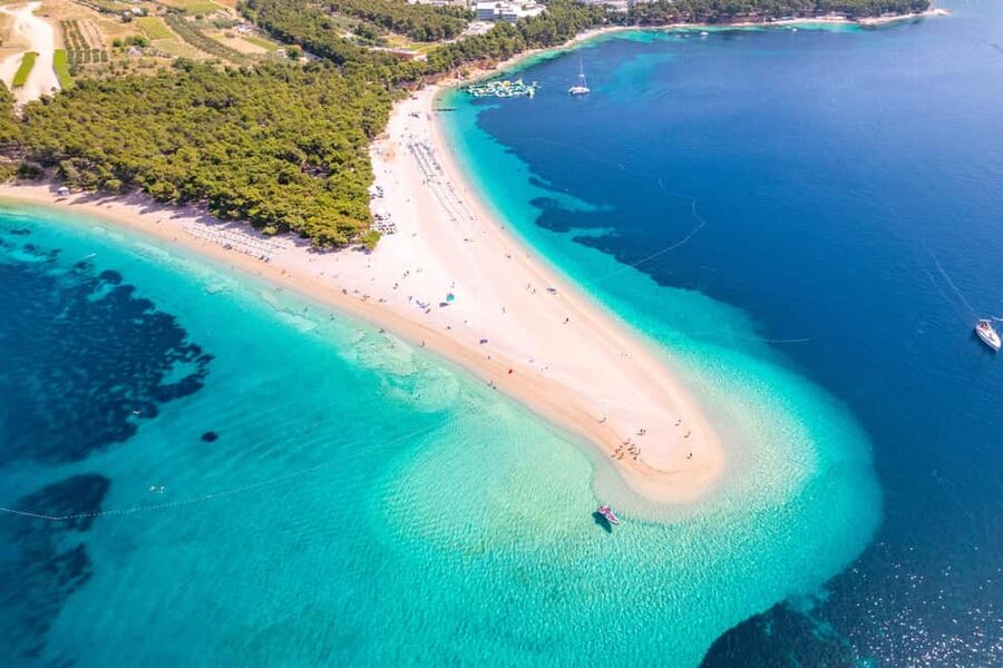 Makarska: 3-Island Speedboat Golden Horn & Blue Lagoon Tour - Nugal Beach gives you a five-minute opening scene