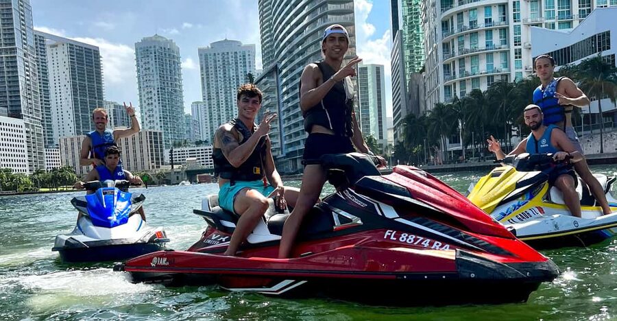 Miami: Jet Ski Adventure with Complimentary Speed Boat Ride - What the 90-minute Miami water adventure includes