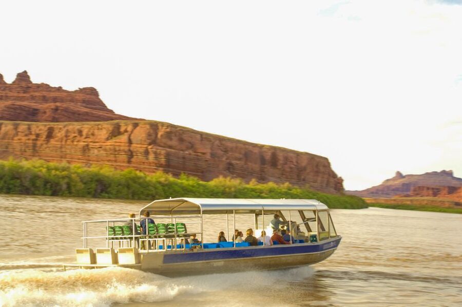 Moab: 3-Hour Jet Boat Tour to Dead Horse Point State Park - Base Camp Adventure Lodge and the open stretches