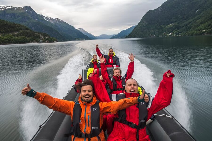 Odda: RIB Boat Tour on the Hardangerfjord - Leaving Odda harbor for the Hardangerfjord