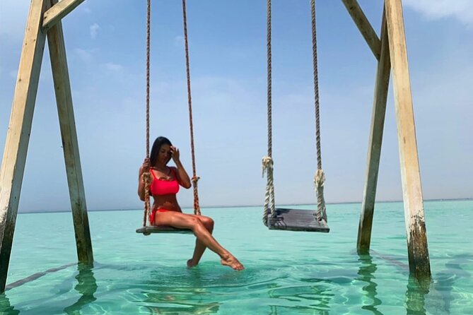 Orange Bay Island By Private Speedboat & snorkeling & Water Sport - Hurghada - Orange Bay’s sandy beach stop