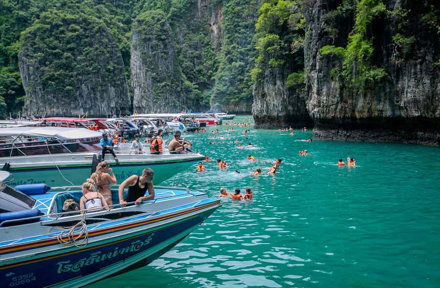 Phi Phi: 7 Islands Speed Boat Tour with Sunset and Plankton - Maya Bay is beautiful, protected, and tightly managed