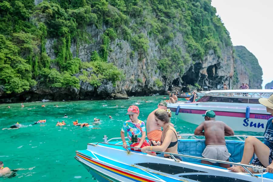 Phi Phi: 7 Islands Speed Boat Tour with Sunset and Plankton - Shark Point adds a little adventure