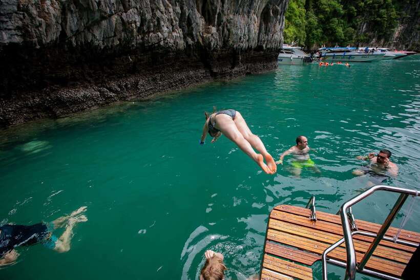 Phi Phi: Early Morning Speed Boat to Maya Bay - Viking Cave and the stories around it