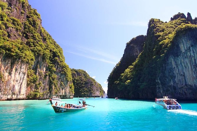 Phi Phi Island Tour by Speedboat from Krabi with Lunch (SHA Plus) - Monkey Beach is viewed from the boat