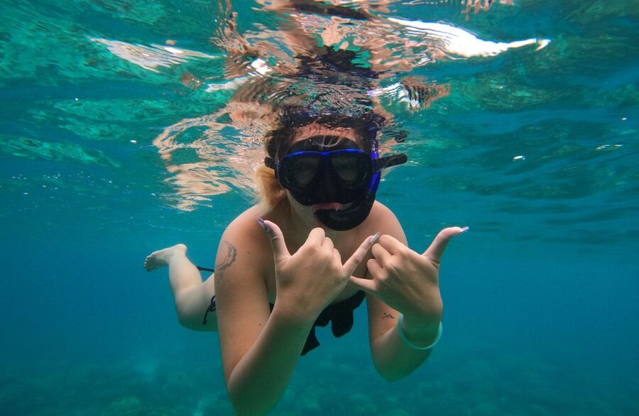 Phi Phi: Morning Speedboat Tour to Maya Bay with Snorkel - Snorkeling with fish and blacktip reef sharks