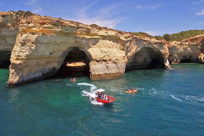 Portimão: Benagil Caves Speedboat Tour - The large sea cave and Benagil’s famous opening