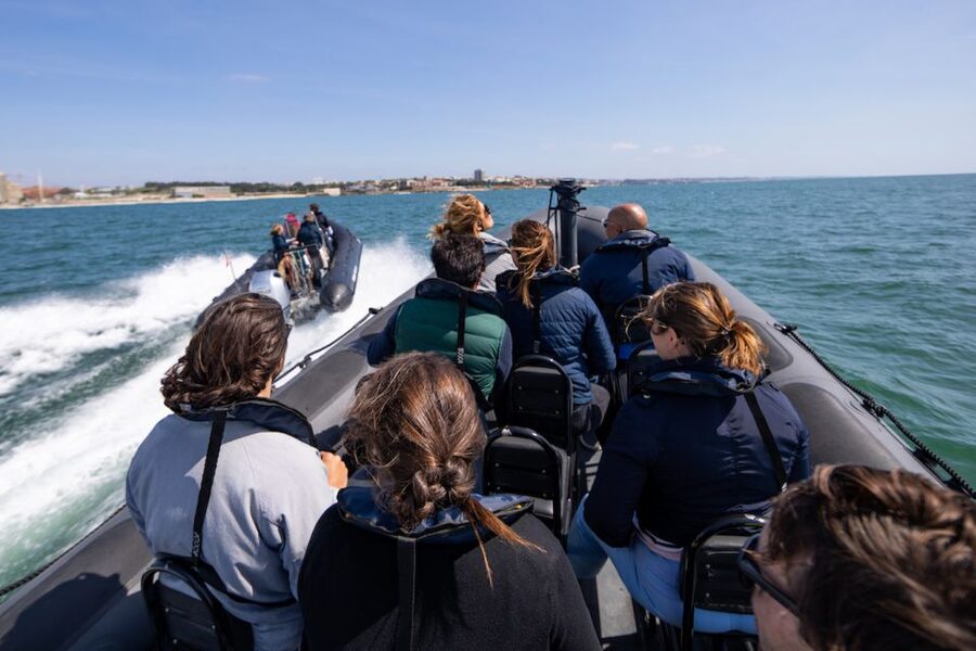 Porto: Douro River Speedboat Tour - Under the Arrábida Bridge and toward Ribeira