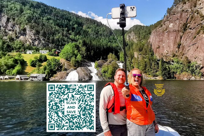Private Cruise: Mostraumen by Zodiac or Lux Pontoon Boat - Hesjedalsfossen brings the waterfalls close