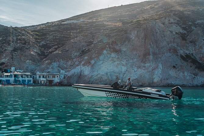 Private Cruise with Speedboat: Kleftiko- Sarakiniko- Sykia cave - Pollonia, a useful two-hour break