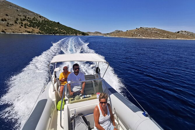 Private Half Day Speedboat tour to Kornati National Park - Leaving Zadar through the island channel