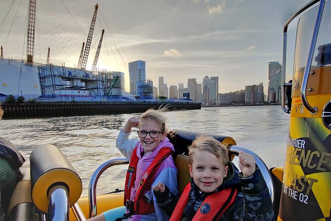PRIVATE HIRE SPEEDBOAT 'ULTIMATE TOWER RIB BLAST' FROM TOWER PIER - 40 Minutes - Canary Wharf, Docklands, and the river’s modern side