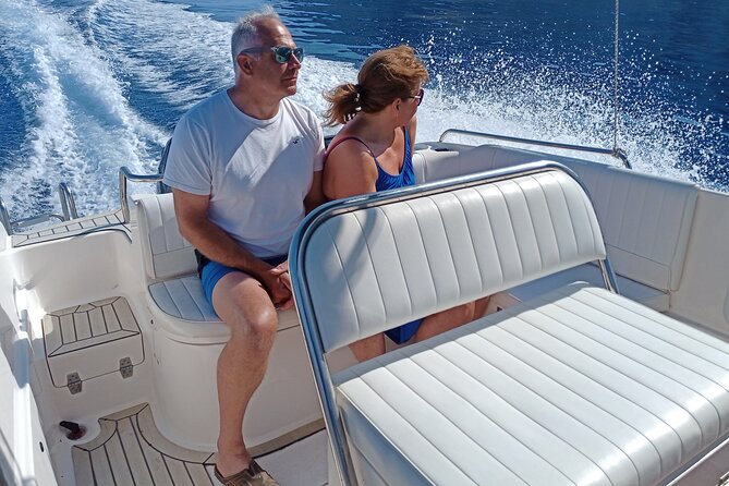 Private Luxury 6.5m 140hp Speedboat cruise Shipwreck & Blue Caves - Inside the Skinari Blue Caves