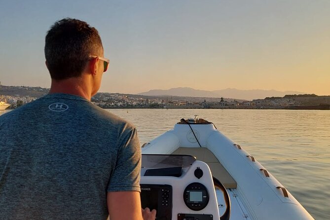Private RIB Boat Tour to the Secret Beach from Rethymno - Returning past Fortezza Castle and the Old Town