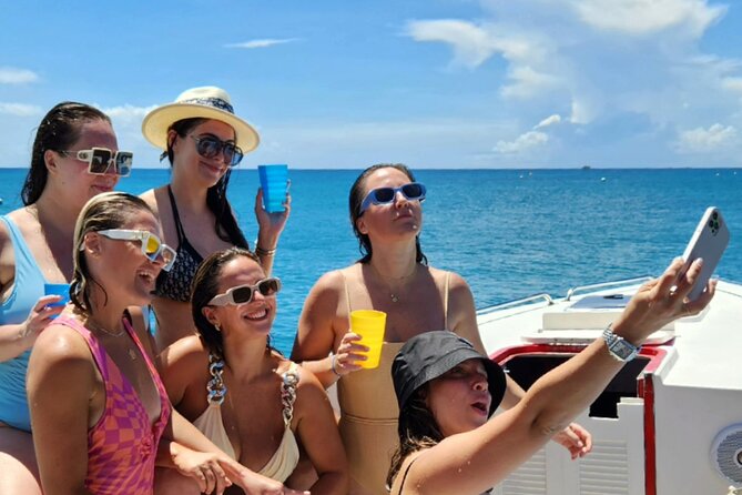 Private Speed Boat Charter in St Maarten & Nature Reserve - Creole Rock, the charter’s strongest snorkeling stop