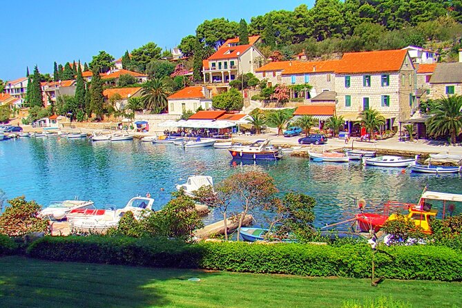 Private speedboat tour from Trogir and Split all around Island Šolta - Marchi Castle and Maslinica: an easy first stop
