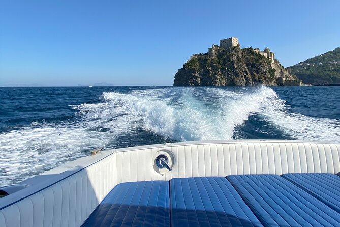 Private Tour Ischia Procida Capri Positano Amalfi by Speedboat - Swimming below Ischia’s Aragonese Castle