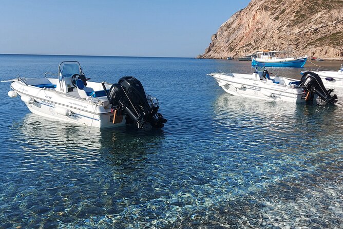 Rent a Bareboat RIB in Milos Island, Greece - Learning the controls before setting off