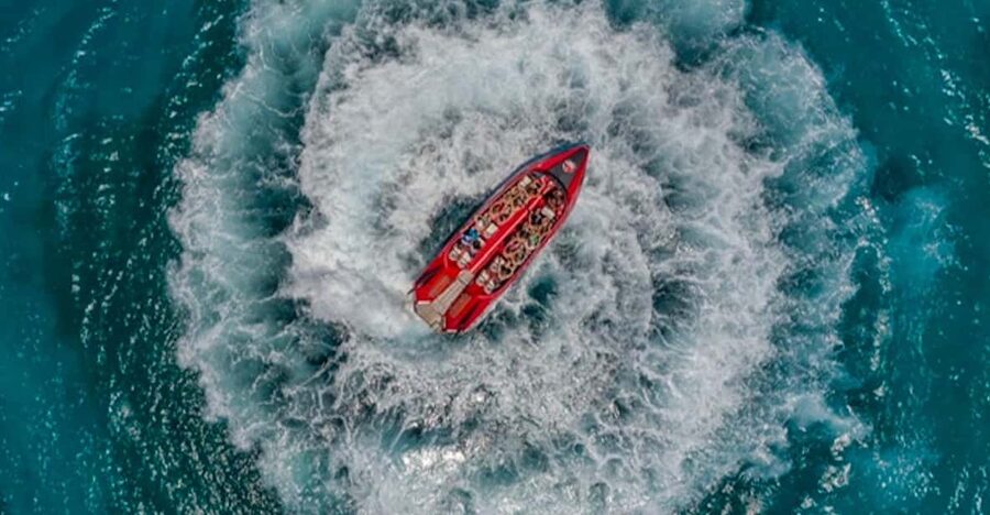 Rhodes Town: Adrenaline Jet Boat Adventure - Old Town waterfront: sightseeing with a lot of spray