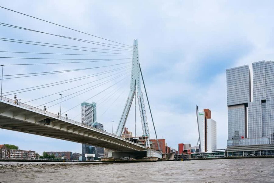 RIB Speedboat Sightseeing Cruise - Euromast, Hotel New York, and the Rotterdam skyline