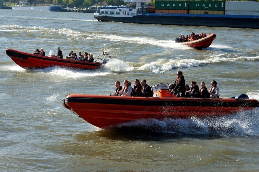 RIB Speedboat Sightseeing Cruise - Racing toward Schiedam