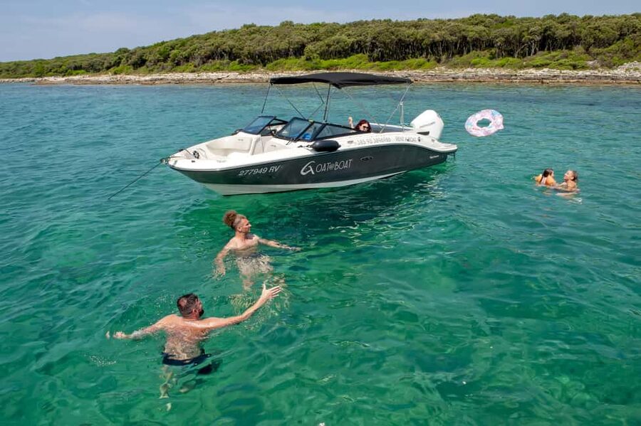 Rovinj or Vrsar: Lim Fjord & Rovinj islands Speedboat Tour - St. Ivan Island and the lighthouse finish the active portion