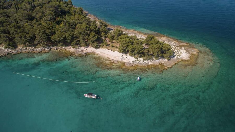 Rovinj or Vrsar: Rovinj Islands and Lim Fjord Speedboat Tour - Rovinj old town from the sea