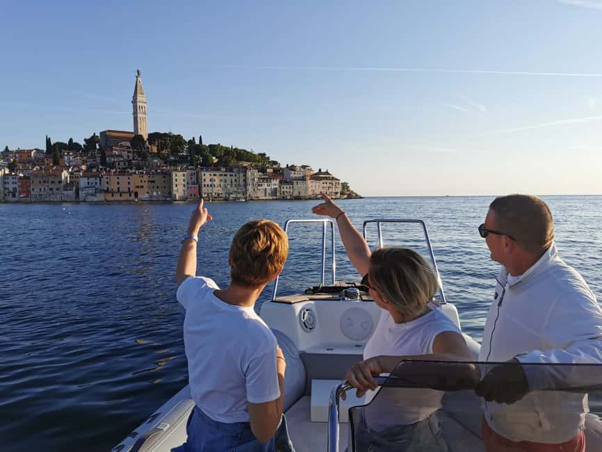 Rovinj: Sunset Speedboat Tour with Dolphin Watching - The First Views: Rovinj From The Adriatic