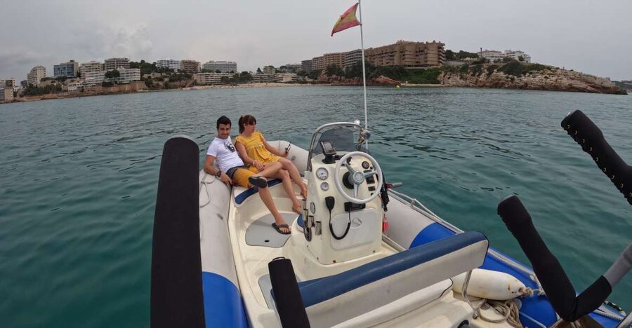 Salou: Private Zodiac Boat Trip Through the Coves of Salou - Leaving the marina beside the gas station