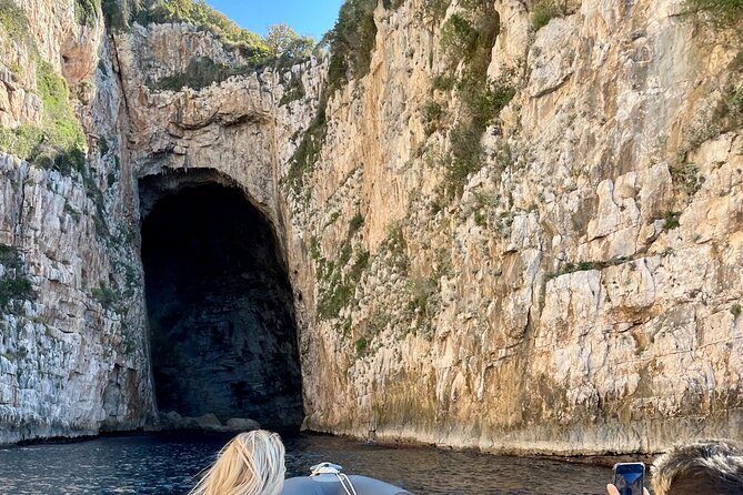 Secret Blue Gem Cave & Grama Bay Boat Tours Vlore - Llovizi Beach adds sand and breathing room