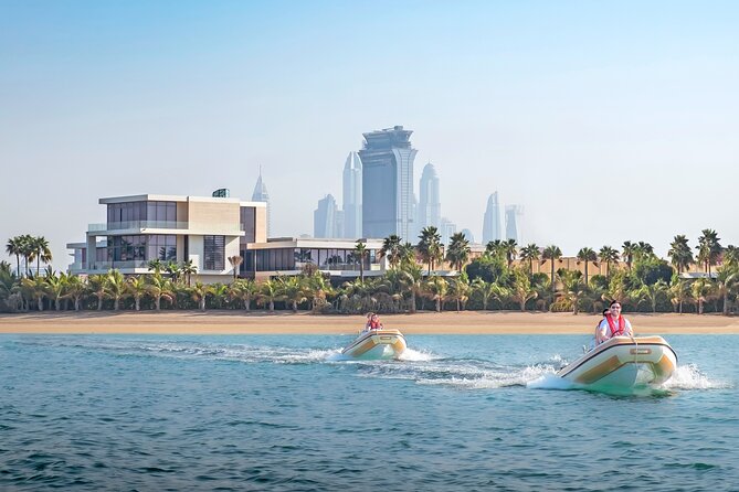 Self-Drive Speedboat Tour in Dubai - Dubai Marina and the view beneath Palm’s bridge