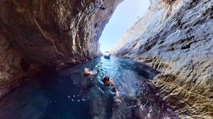 Skiathos: Private Lalaria Beach and Caves Speedboat Tour - The secret swimming stop after seven minutes
