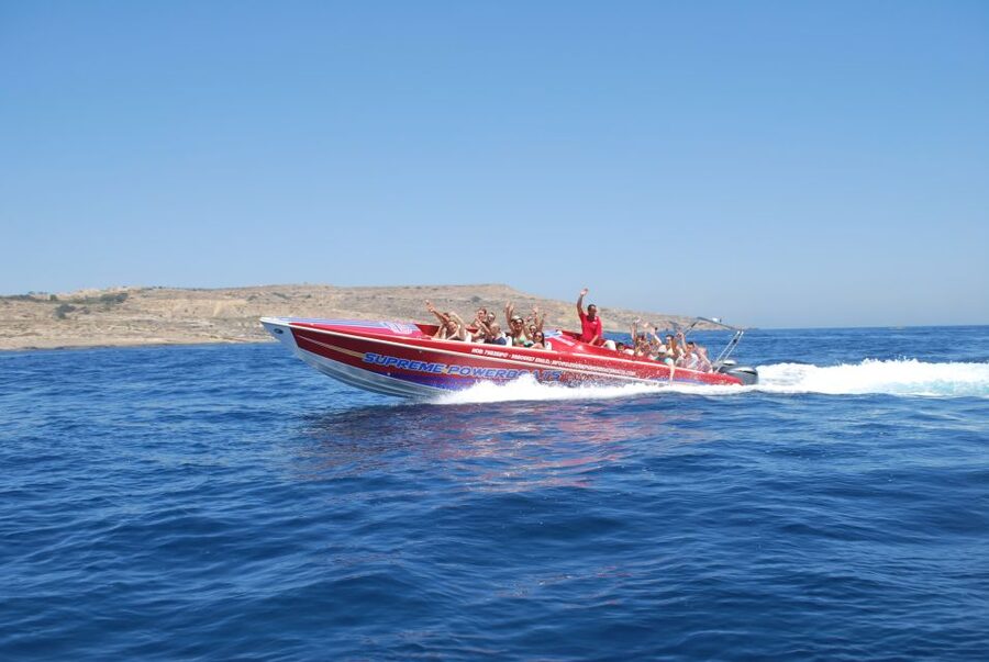 Sliema: Powerboat Trip to Gozo with Caves and Island Stop - The powerboat ride across Maltese waters
