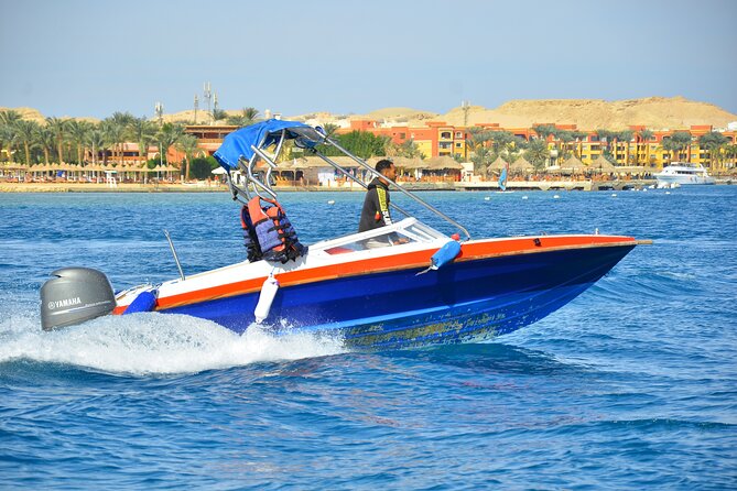 Speed Boat Abo Munkar Island & Water Sport Semi Private-Hurghada - Hotel Pickup and the 2:00 pm Start
