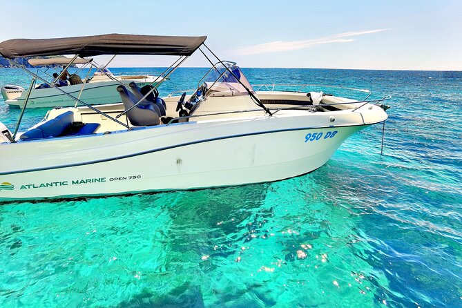 Speedboat Atlantic Marine 750, 4 or 8 hours - Koločep, blue caves, and high coastal cliffs