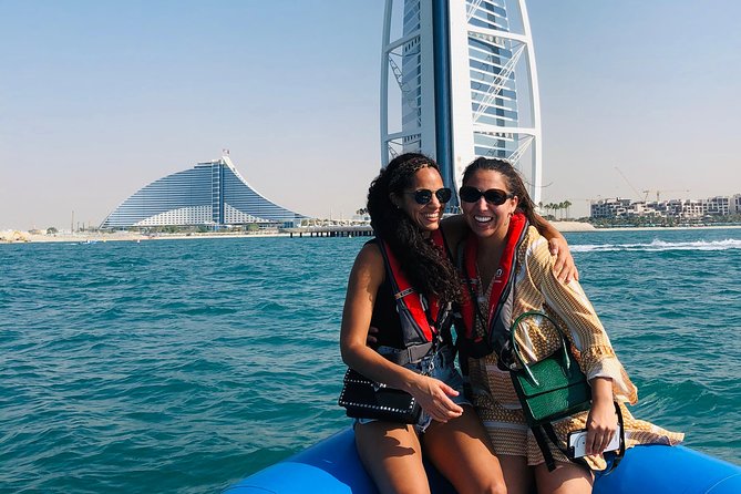 Speedboat Dubai: 60 Mins Guided Burj Al Arab & Atlantis Tour - Burj Al Arab from the open sea