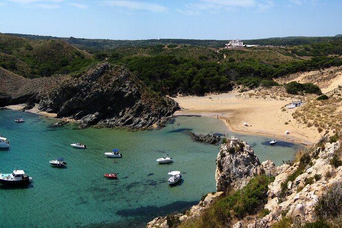Speedboat excursion through the coves of northern Menorca - Favaritx Lighthouse: Black Bands and Slate Cliffs