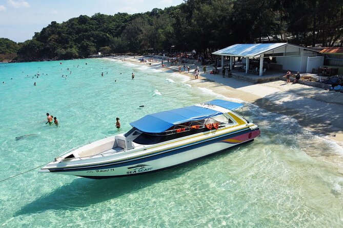 Speedboat Tour From Pattaya to Koh Larn Coral & Sak Island - Pattaya Beach and the parasailing platform