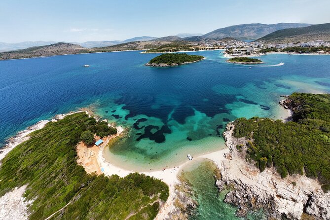 Speedboat Tour Swimming in the Five Island of Ksamil - The twin islands: swim first, settle later
