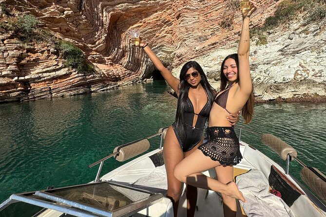 Speedboat Tour Swimming Snorkeling in Pigeon Cave Mirror Beach - Merli Cape and the first views from the boat