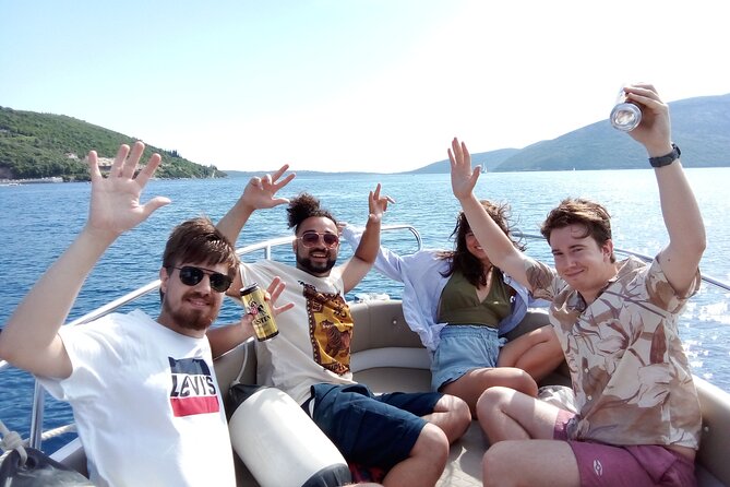 Speedboat Tour to Lady of the Rock, Mamula and Blue Cave Swim - The Verige Strait and Porto Montenegro views