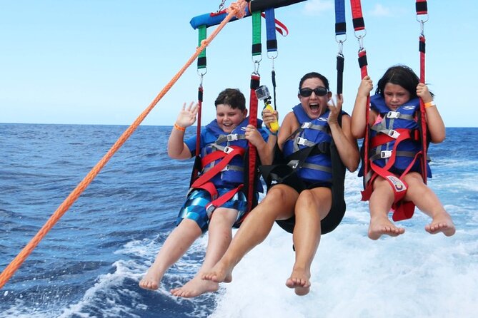 Speedboats and Parasailing Combo - Music, drinks, and the floating bar