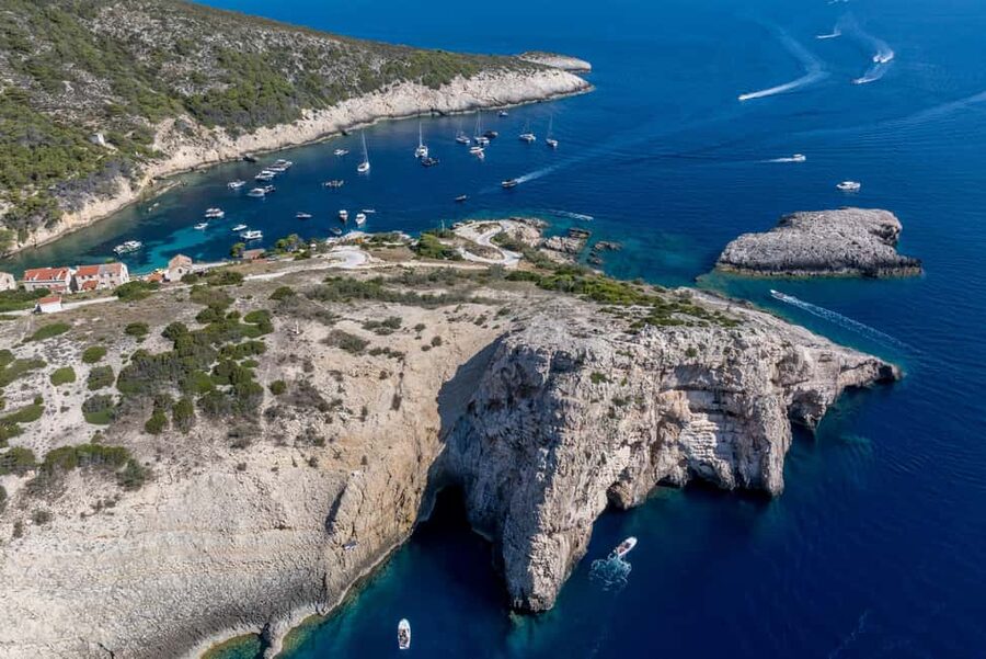 Split: Blue Cave & Hvar Small-Group Speedboat Tour - The Blue Cave on Biševo: beautiful, brief, and weather-sensitive